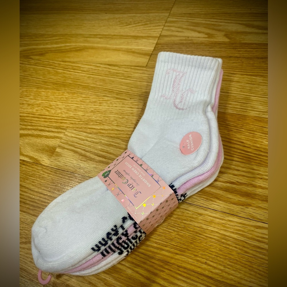 👑 JC 👑 Old English embroidered socks NWT size 4~10 JUICY COUTURE - Picture 4 of 12